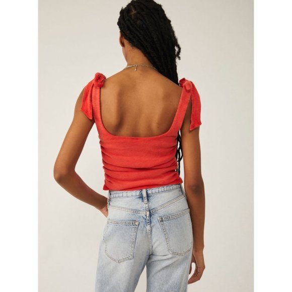 nwot Free People Boulevard Tank / Guava Berry - Picture 3 of 5